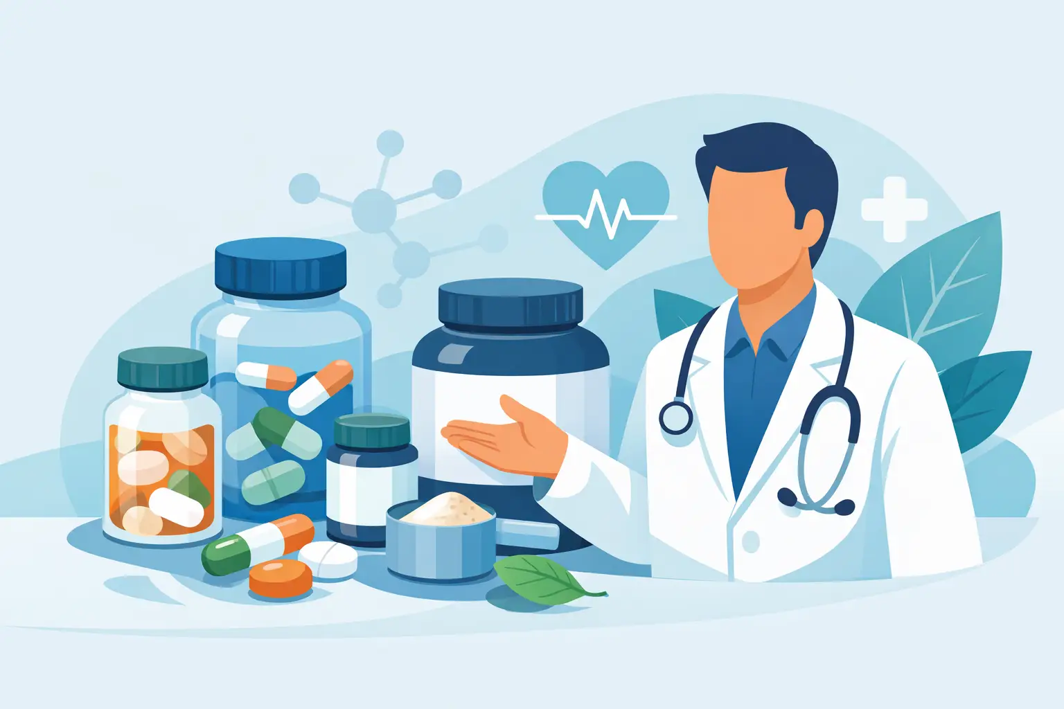 Suplementos alimentares recomendados por médico