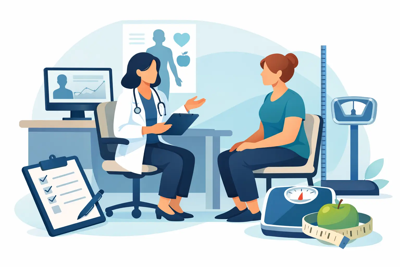 Consulta para controlo de peso: o que esperar