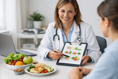 Plano alimentar com acompanhamento médico